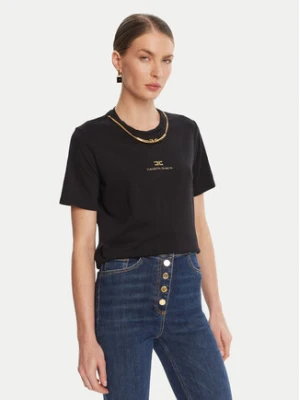 Elisabetta Franchi T-Shirt MA-028-56E2-V240 Czarny Regular Fit