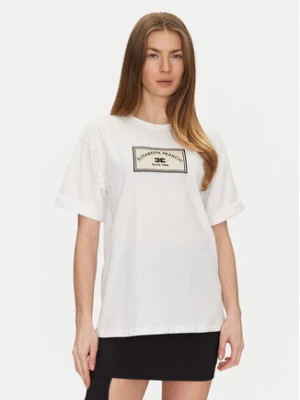 Elisabetta Franchi T-Shirt MA-035-51E2-V170 Biały Regular Fit