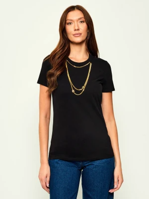 Elisabetta Franchi T-shirt | Slim Fit czarny