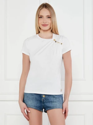 Elisabetta Franchi T-shirt | Slim Fit biały