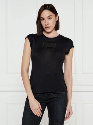 Elisabetta Franchi T-shirt | Slim Fit czarny