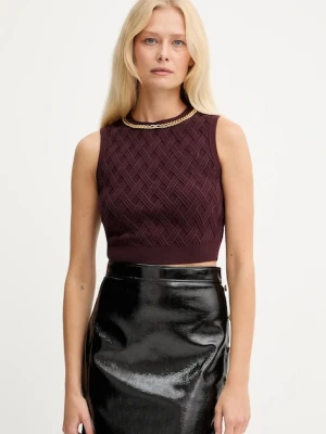 Elisabetta Franchi top kolor bordowy TK60B56E2
