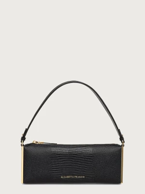 Elisabetta Franchi torebka bagietka damska z imitacji skóry czarny