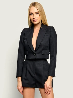 Elisabetta Franchi Wełniana marynarka | Cropped Fit czarny