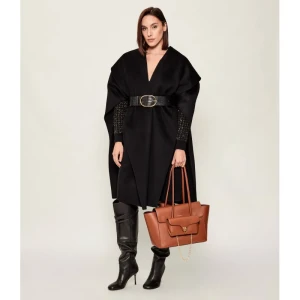 Elisabetta Franchi Wełniane ponczo | Oversize fit