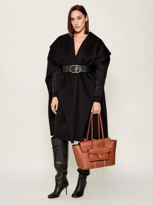Elisabetta Franchi Wełniane ponczo | Oversize fit