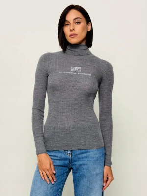 Elisabetta Franchi Wełniany golf | Slim Fit szary