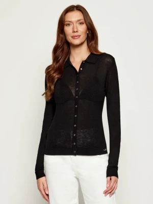 Elisabetta Franchi Wełniany kardigan | Slim Fit