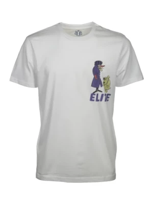 Elite Bawełniany T-shirt z Nadrukiem na Przodzie Equipe 55