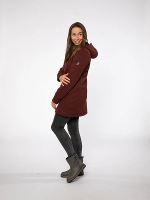 elkline Płaszcz polarowy "Morning dew" w kolorze bordowym rozmiar: 44