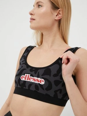 Ellesse biustonosz kolor czarny wzorzysty