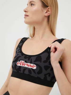 Ellesse biustonosz kolor czarny wzorzysty