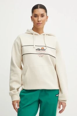 Ellesse bluza GALSTER damska kolor beżowy z kapturem z nadrukiem SGX20922