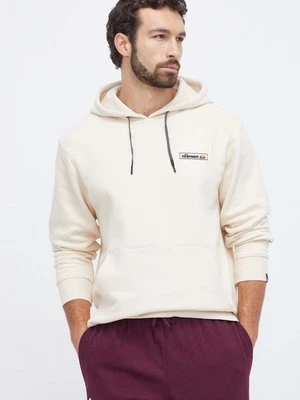 Ellesse bluza męska kolor beżowy z kapturem gładka