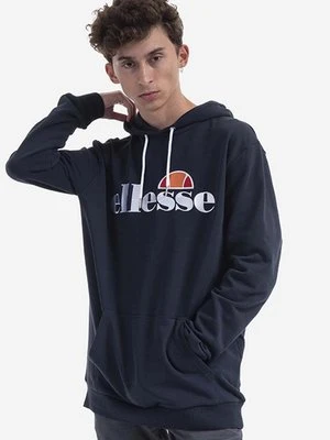 Ellesse bluza SHK13288 Ferrer męska kolor granatowy z kapturem gładka SHK13288-KHAKI