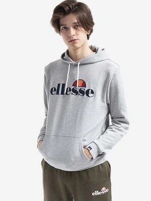 Ellesse bluza SHK13288 Ferrer męska kolor szary z kapturem gładka SHK13288-KHAKI