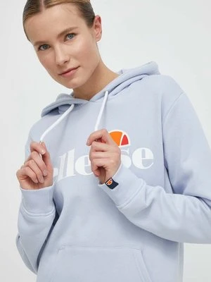 Ellesse bluza Torices OH Hoody damska kolor niebieski z kapturem z nadrukiem SGV03244