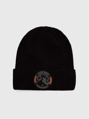 Ellesse czapka kolor czarny z grubej dzianiny