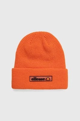 Ellesse czapka kolor pomarańczowy z grubej dzianiny