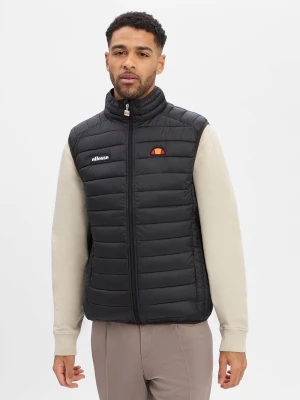 ellesse Męska kamizelka pikowana Mężczyźni Sztuczne włókno czarny jednolity,