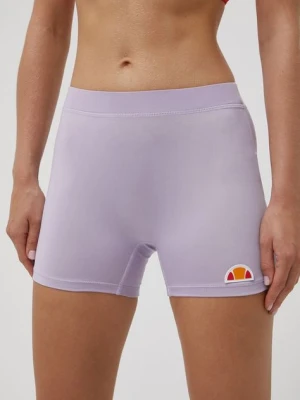 Ellesse szorty damskie kolor fioletowy gładkie medium waist