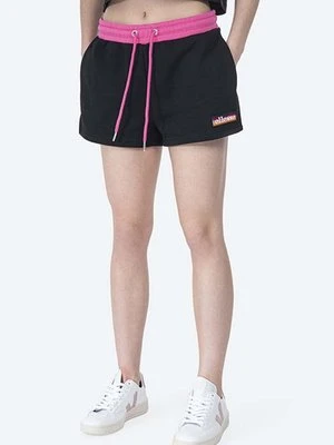 Ellesse szorty Tang damskie kolor czarny z aplikacją medium waist SGI11073-WHITE