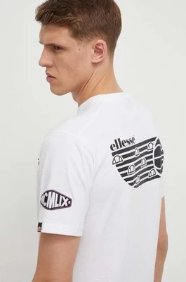 Ellesse t-shirt bawełniany Boretto T-Shirt męski kolor biały z nadrukiem SHV20120