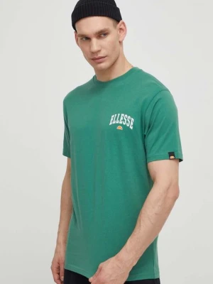 Ellesse t-shirt bawełniany Harvardo T-Shirt męski kolor zielony z nadrukiem SHV20245