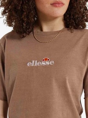 Ellesse t-shirt bawełniany kolor brązowy SGM14013-PINK