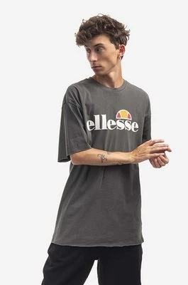 Ellesse t-shirt bawełniany kolor czarny z nadrukiem SHN15150-402