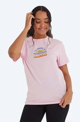Ellesse t-shirt bawełniany kolor różowy SGJ11887-WHITE