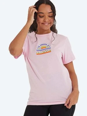 Ellesse t-shirt bawełniany kolor różowy SGJ11887-WHITE