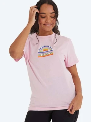 Ellesse t-shirt bawełniany kolor różowy SGJ11887-WHITE