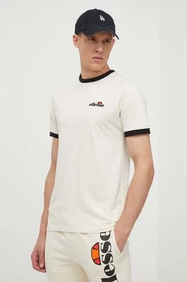 Ellesse t-shirt bawełniany Meduno T-Shirt męski kolor beżowy z aplikacją SHR10164