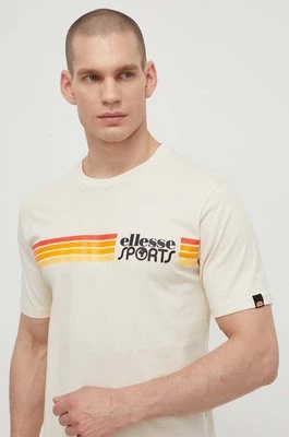 Ellesse t-shirt bawełniany Sorranta T-Shirt męski kolor beżowy z aplikacją SHV20128