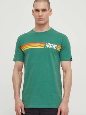 Ellesse t-shirt bawełniany Sorranta T-Shirt męski kolor zielony z aplikacją SHV20128