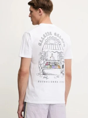 Ellesse t-shirt bawełniany Stradone męski kolor biały z nadrukiem SHZ21846