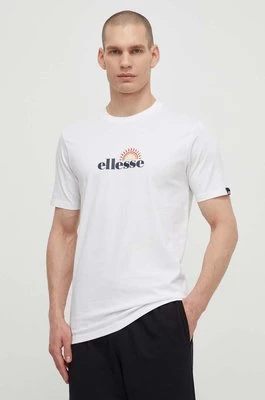 Ellesse t-shirt bawełniany Trea T-Shirt męski kolor biały z nadrukiem SHV20126