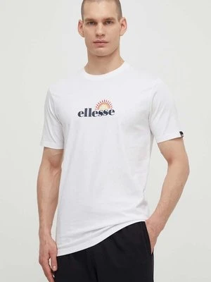 Ellesse t-shirt bawełniany Trea T-Shirt męski kolor biały z nadrukiem SHV20126