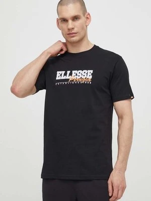 Ellesse t-shirt bawełniany Zagda T-Shirt męski kolor czarny z nadrukiem SHV20122