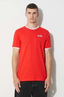 Ellesse t-shirt męski kolor czerwony wzorzysty SHL10164-BLACK