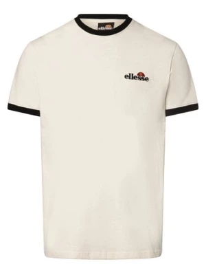 ellesse T-shirt męski Mężczyźni Bawełna beżowy|biały jednolity,
