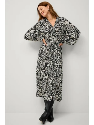 ellos Sukienka "Nessa" w kolorze beżowo-czarnym rozmiar: XL