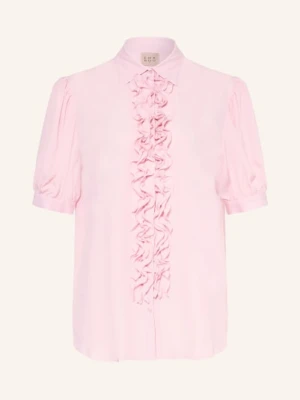 Émanou Bluzka Koszulowa Shirley Z Jedwabiem I Falbanami rosa