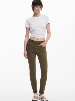 Embroidered skinny jeans waist Desigual