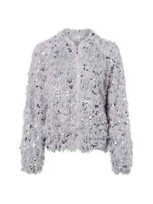 Emily van den Bergh Bluza damska Kobiety srebrny jednolity,