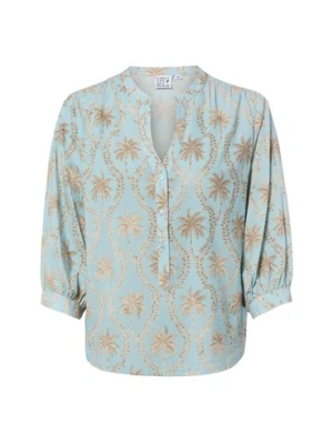 Emily van den Bergh Bluzka damska tunika Kobiety Bawełna niebieski wzorzysty,