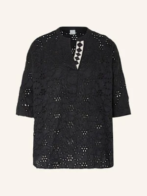 Emily Van Den Bergh Bluzka Z Dziurkowanej Koronki schwarz