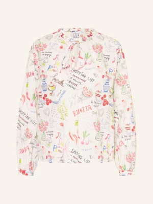 Emily Van Den Bergh Bluzka Z Falbanami weiss