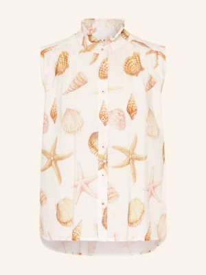 Emily Van Den Bergh Bluzka Z Falbanami weiss